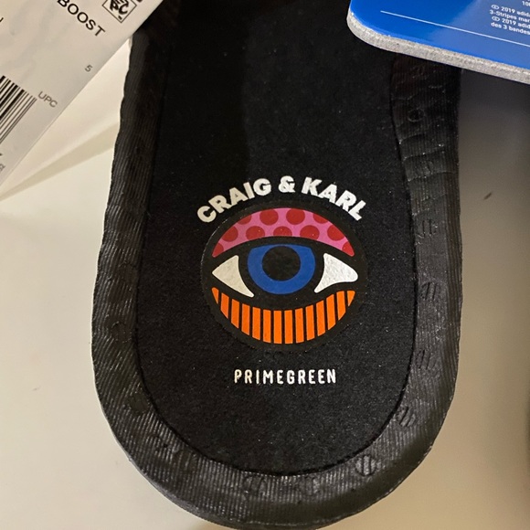 Size 5 adidas Originals Adilette Boost Craig and Karl Swim Slides Sandals. PRIME - Picture 4 of 7